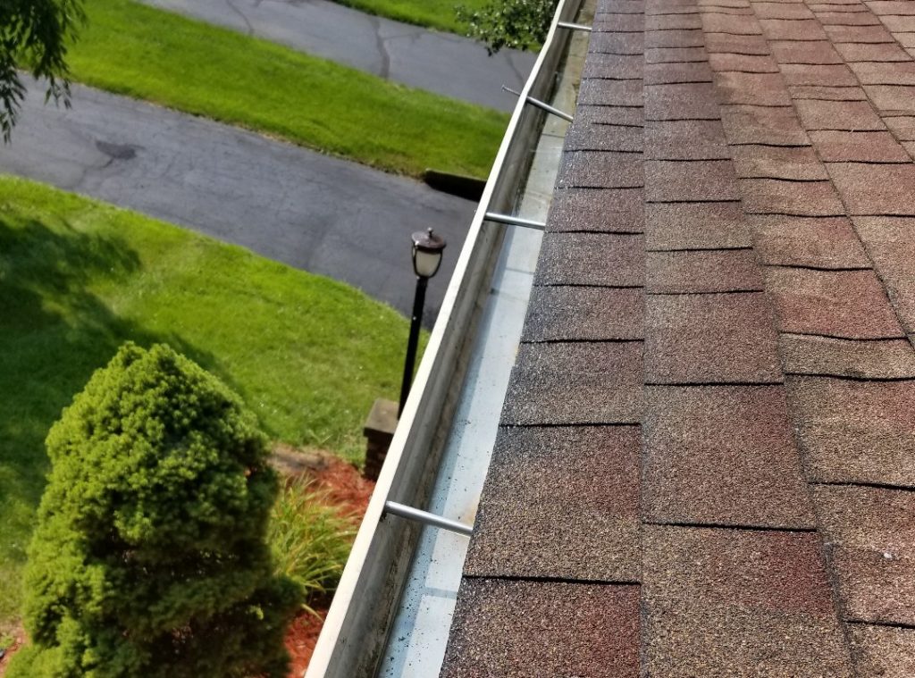Results of gutter cleaning services at Ann Arbor location.